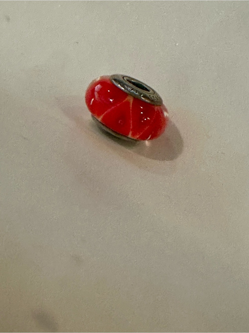 Red Glass Bead Charm for Pandora bracelet